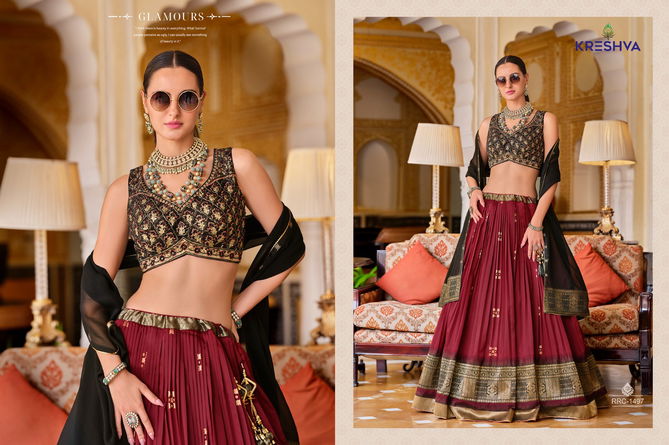 Raghavi By Kreshva Silk Wedding Wear Lehenga Choli Orders In India